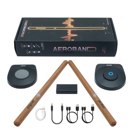 Aeroband Electronic Drum Set Pocket Drum2 Wood Drumsticks & Pedal