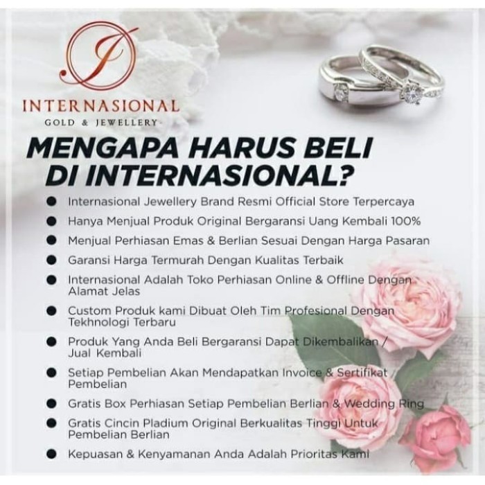 Cincin Pria Emas Putih Clasik Elegan Gold 112515