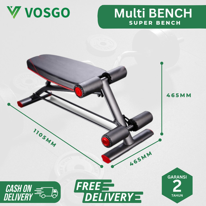 Alat Fitness Sit Up Bench Vosgo