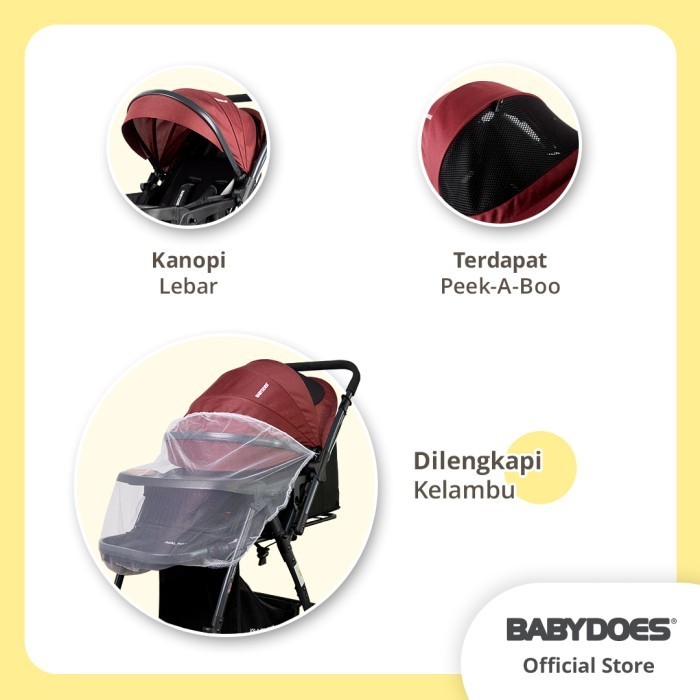 Babydoes Maltoz Ch-Bl 821Sn Reversible Luxurious Stroller Termurah Terlaris Promo