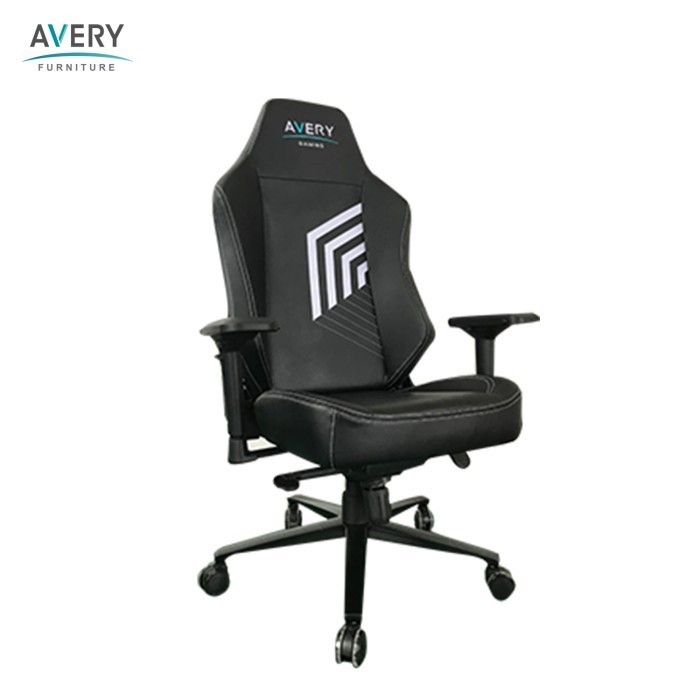 Avery - Ogc003 - Kursi Gaming Steel Premium Quality Back Support Black Termurah Terlaris Promo