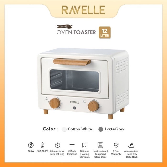 Ravelle Oven Listrik Toaster Mini 12 Liter Korean Mini Oven Toaster