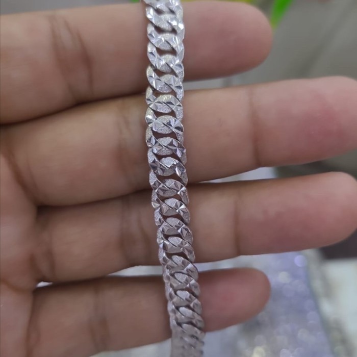 Gelang Sisik Naga Emas Putih 750 (Emas Asli)