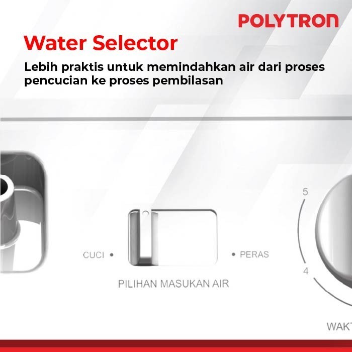 Polytron Mesin Cuci 2 Tabung Primadona Giant 7 Kg Pwm 7072