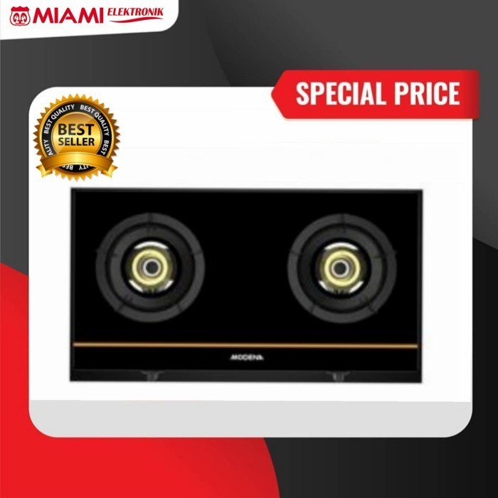 Modena Kompor Gas Kaca Portable 2Tungku Giusto / Kompor Modena Pc2721L