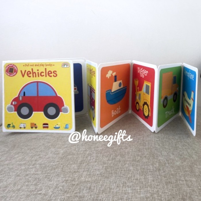 

Pull Out And Play Board Book Buku Anak Vehicle Count Number 123