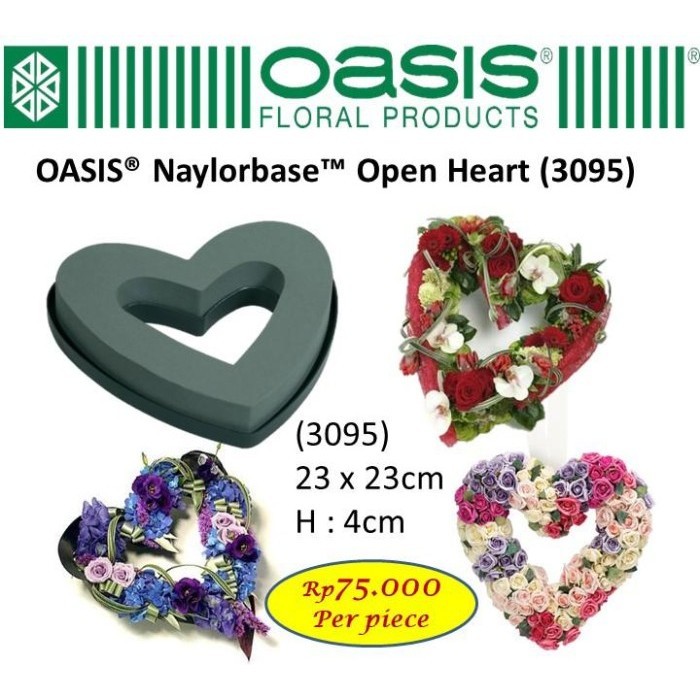 

Oasis Nylor Base Open Heart Love Hati Asli Barang Florist Wasis Savana