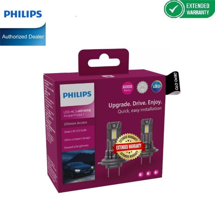 Philips Ultinon Access Led H7 H18 6000K Bohlam Lampu Mobil Putih