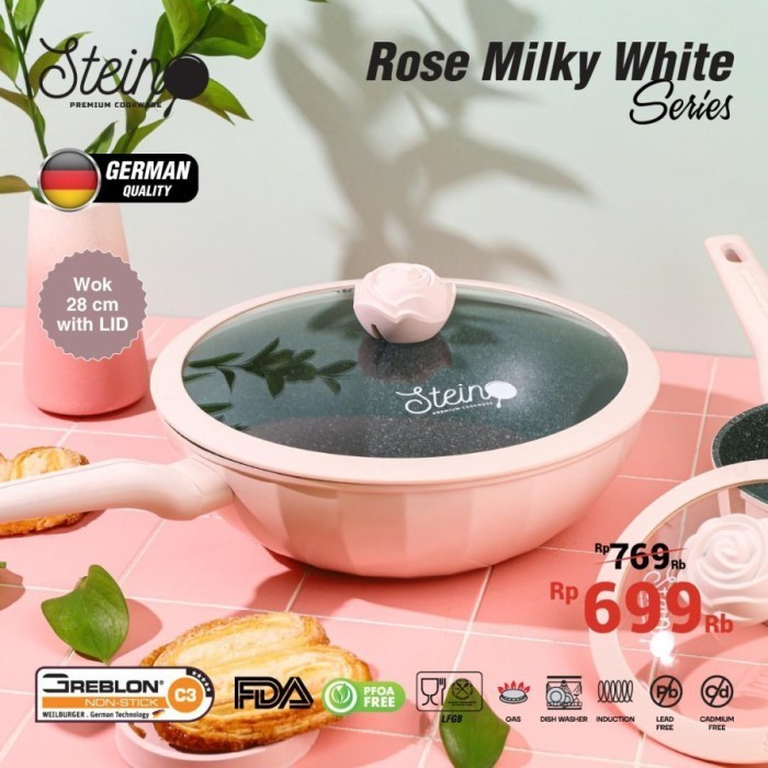 Stein Cookware Glamour Rose Series 4 In 1 Complete Set Termurah Terlaris Promo