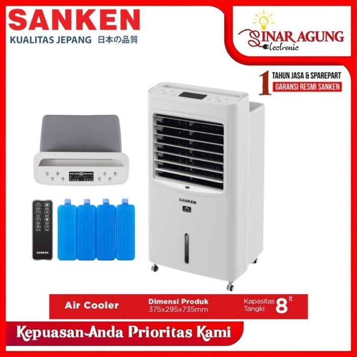 Air Cooler Sanken Sac 58 Kipas Pendingin Sac58 8 Liter 45 Watt