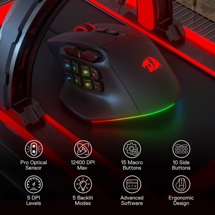 Redragon Aatrox M811 Rgb - Macro Gaming Mouse