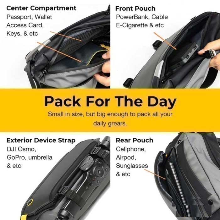Divoom Pixoo Slingbag - Customizable Pixel Art Led Display Sling Bag
