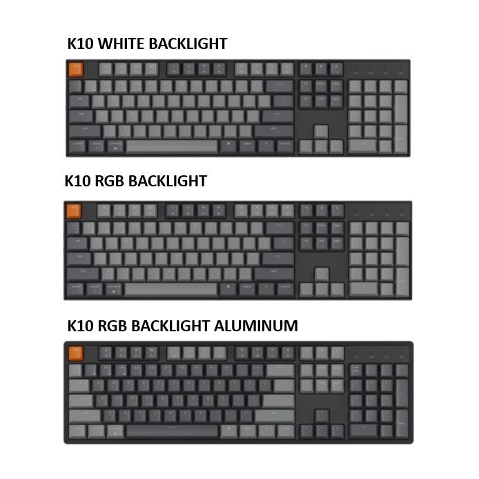 Keychron K10 Full Size Rgb Backlight Aluminum Gateron Hot-Swappable