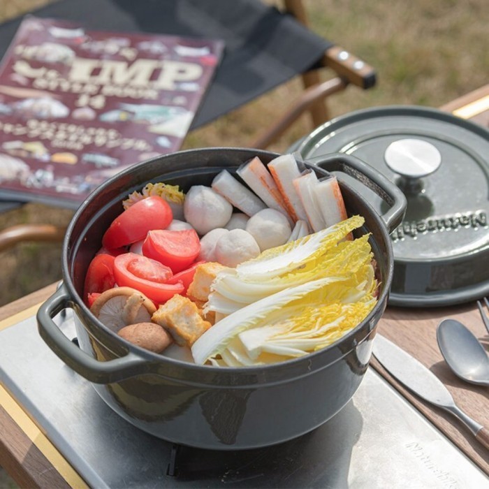 Panci Camping Naturehike Nh20Cj021 Cast Iron Enamel Pot