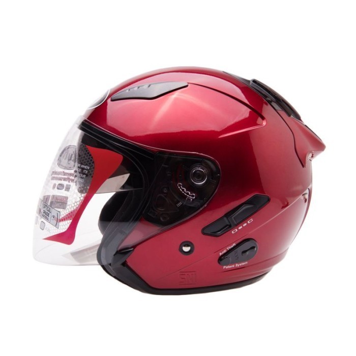 Helm Kyt Galaxy Slide Flat R Solid - Red Maroon Termurah Terlaris Promo