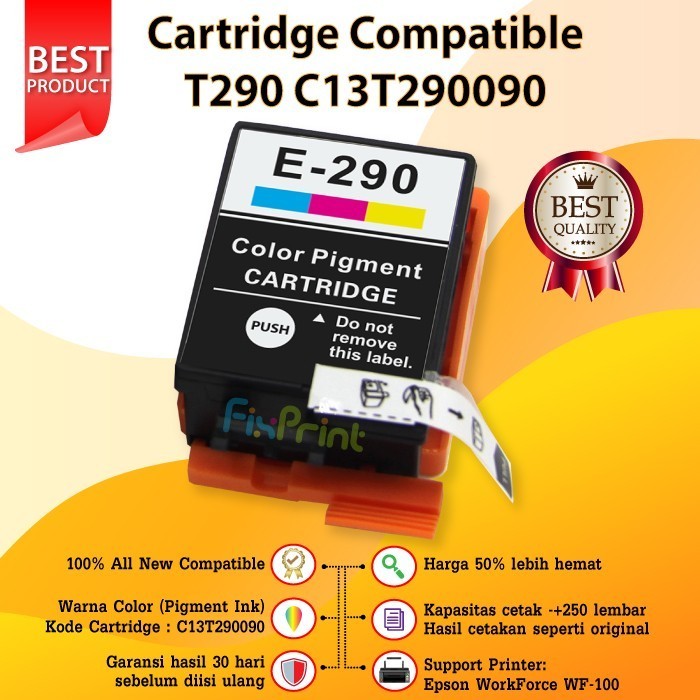 Cartridge Tinta Epson 289 T289 Black Printer Workforce WF100 WF-100