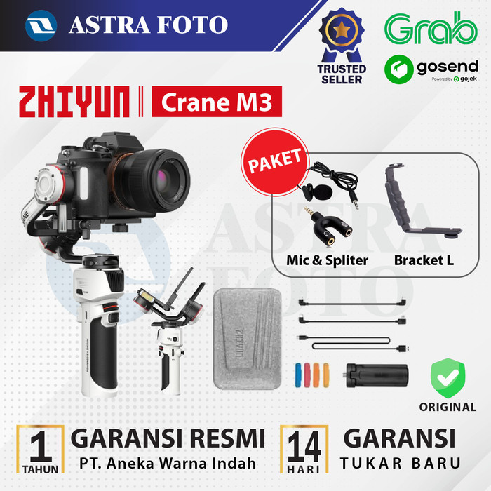 Zhiyun Crane M3 - 3 Axis Gimbal Stabilizer Kamera & Smartphone Termurah Terlaris Promo