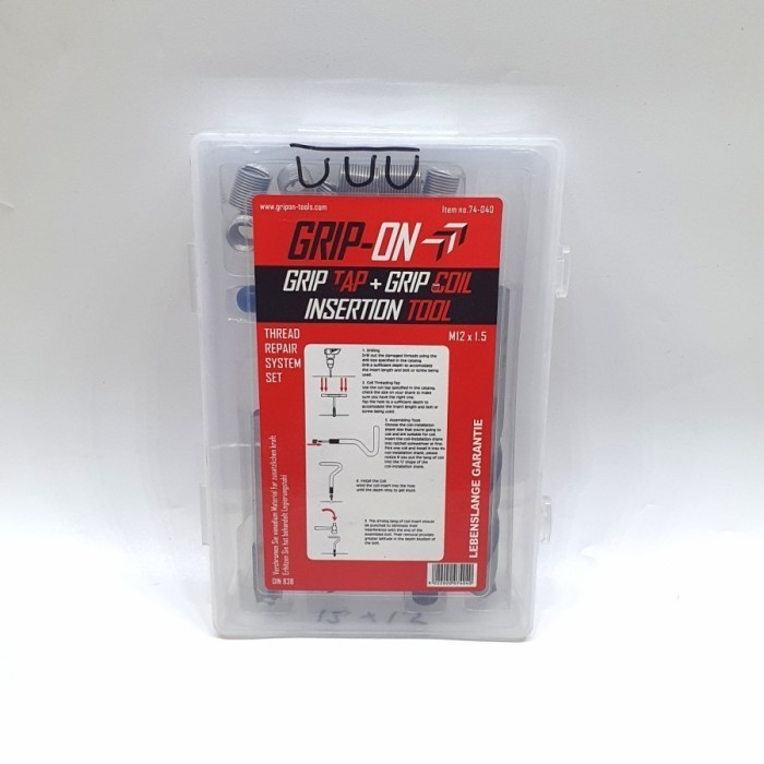 TERBARU - Tap Set Recoil M12 x 1.5 GRIP-ON Thread Repair System Set M12 x 1.5