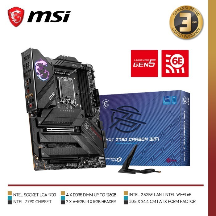 Msi Mpg Z790 Carbon Wifi Motherboard Intel Z790 Lga 1700 Ddr5 Atx