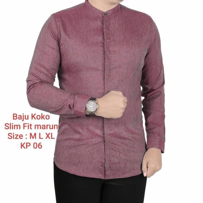 Baju Koko Pria Slim Fit / Kemeja Koko Pria Slim Fit Kp06