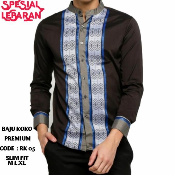 Baju Koko Pria Slim Fit / Kemeja Koko Pria Slim Fit Clk32