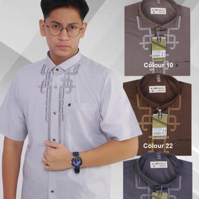 New Baju Koko Al Mia Creative Lengan Pendek