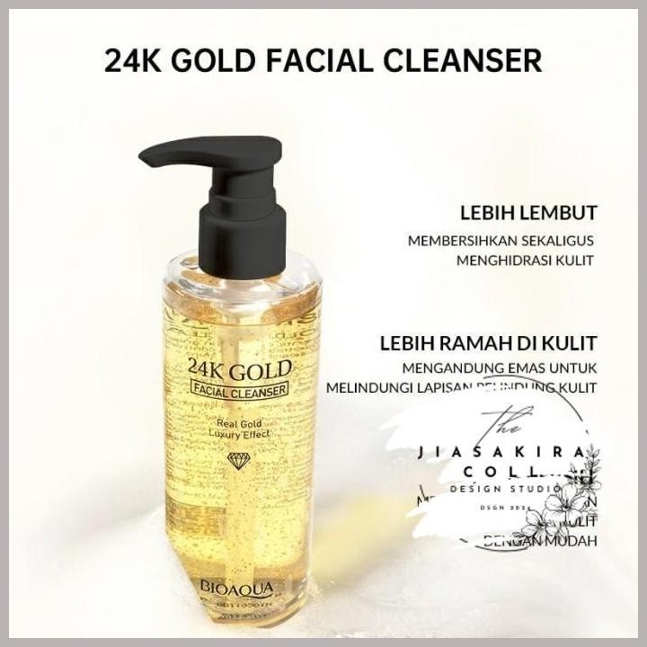 BEST PRODUCT BPOM BIOAQUA 24K GOLD FACIAL CLEANSER GENTLE FACIAL WASH 200ML / SABUN 