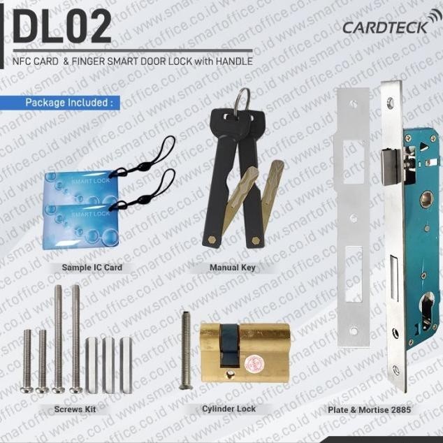 Slim Smart Door Lock Finger&Rfid Kunci Digital Pintu Aluminium Dl02 Readystock