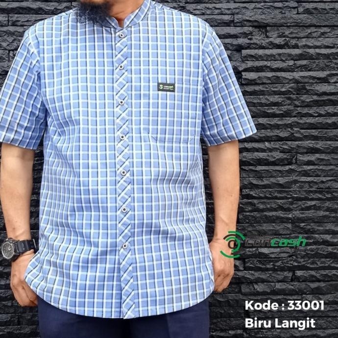 Kemeja Koko Kotak / Kemeja Koko Kotak Kotak / Concash / Biru Langit