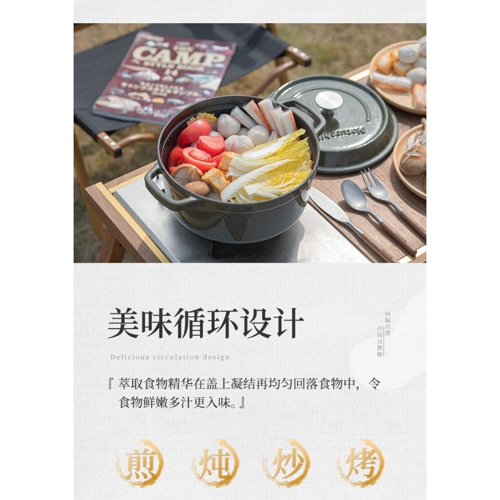 Enamel Pot 38L Naturehike Nh20Cj021 Panci Nesting Cooking Set Camping