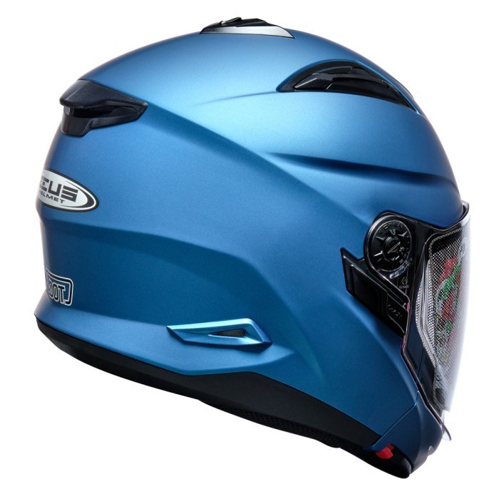 Zeus Zs 613C Matt Blue Doff Modular Crossover Double Visor
