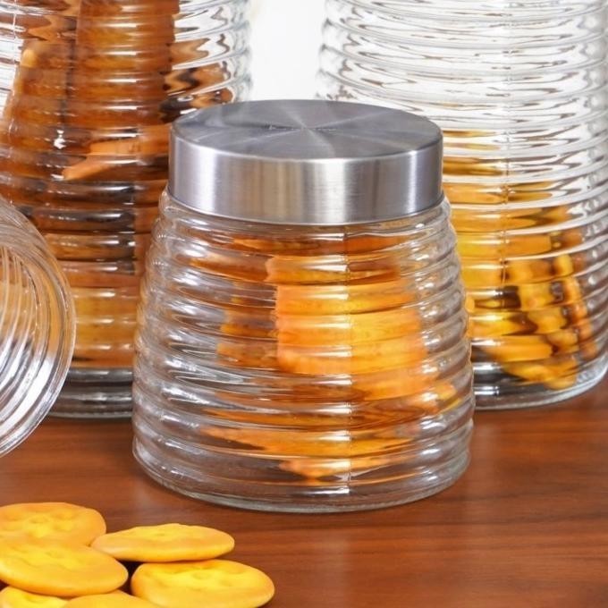 Toples Kaca Kue Kering Lebaran / Toples Cantik 1.1 Ltr Terbaik