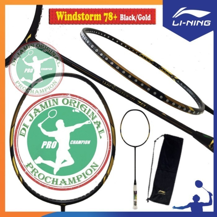 Lining Windstorm 78 Plus Raket Badminton Original