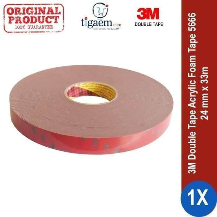 

AFT 5666 DOUBLE TAPE 3M UKURAN 24MM X 33M PEREKAT 3M ACRYLIC FOAM TAPE