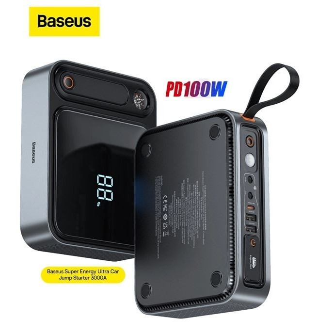 Baseus Jumper Starter Super Energy 3000A Powerbank Super Fast 26800Mah