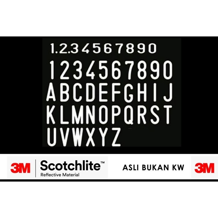 CUTING STIKER NOMOR PLAT MOBIL REFLEKTIF PREMIUM 3M ASLI 1 MOBIL