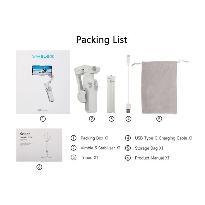 Feiyu Vimble 3 Gimbal Smartphone Stabilizer Feiyutech Garansi Resmi