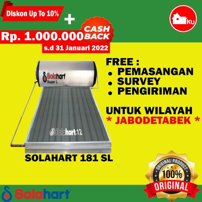 Solahart Solar Water Heater 181 Sl - Pemanas Air Solahart 181 Sl