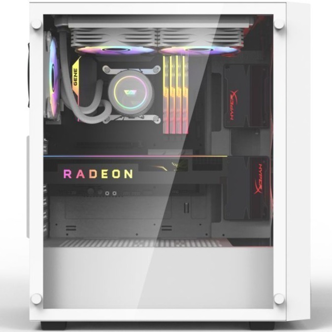 Darkflash Dk260 Air White Atx + 4 Fan Argb