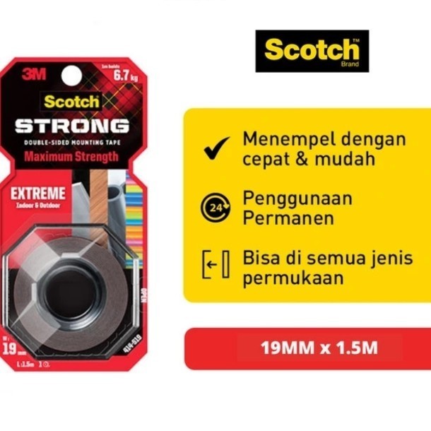 

HOT SALE Scotch 3M Double tape Outdoor Extreme Mounting Tape 414-S19 19mmx1,5M