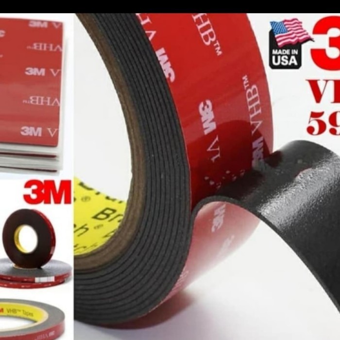 

SALE Double tape VHB Hitam 3M 5952-perekat 3M Origional USA 24mm x 3mtr