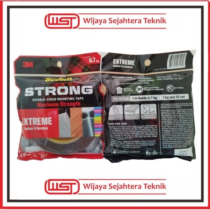 

MURAH 3M Double tape Scotch Strong Extreme Indoor outdoor 414-M19 6,7 kg