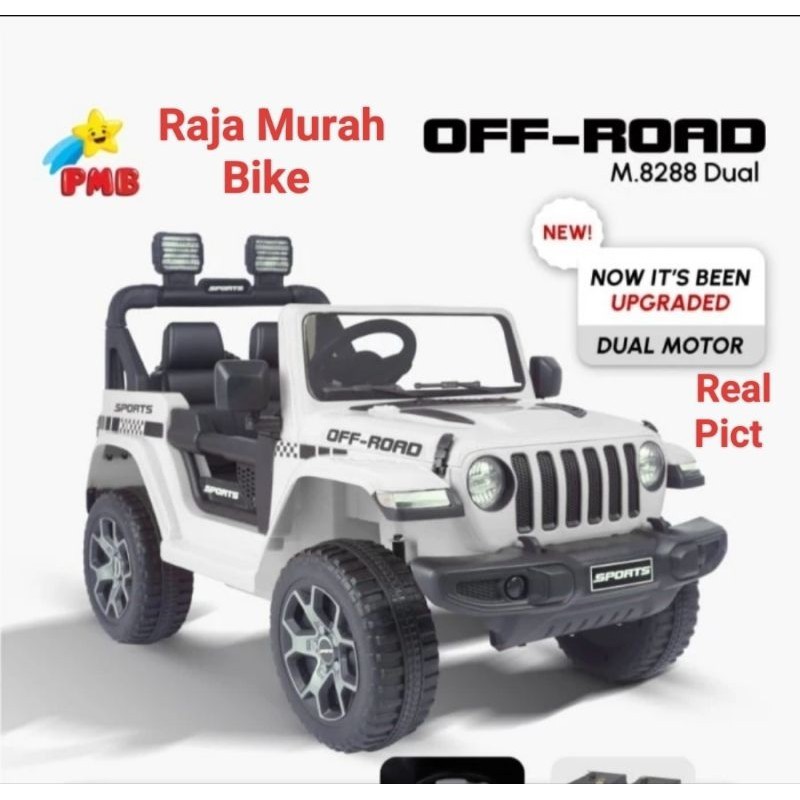 Mainan Mobil Aki Jeep PMB M-8288 Mobilan Aki PMB M8288 Mobil Aki Jeep Anak