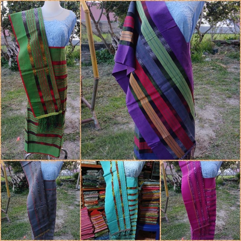 KAIN SONGKET SELENDANG WANITA TOBU TOBU TENUN TANGAN TARUTUNG ETNIK BATAK