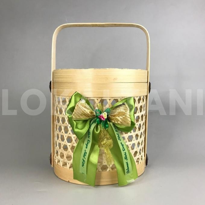 

Rantang Bambu Kue Kering 2 Toples / Keranjang Hampers Kue Lebaran Terbaik