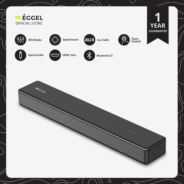 Eggel Stage Soundbar / Sound Bar With Built-In Woofer