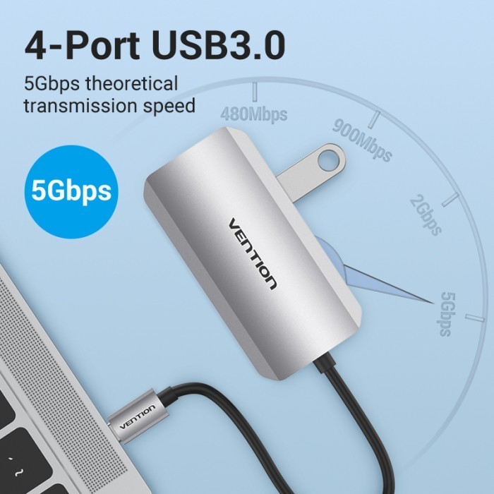 Vention Usb Hub Type-C To Type A Adapter Usb-C To Usb 3.0 With Pd