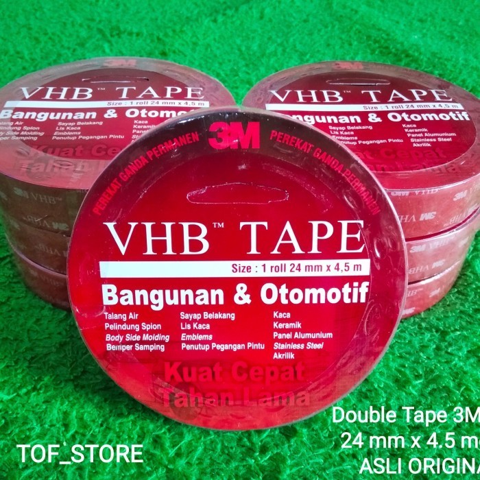 

SALE Double Tape 3M VHB 24 mm x 4.5 meter ASLI ORIGINAL