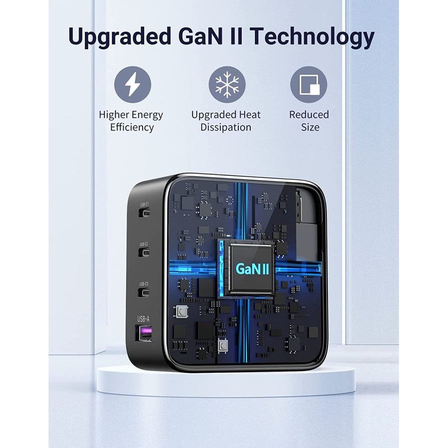Fast Charger Gan Ugreen 100W (4 Port) (40747)- Ugreen Gan Charger 100W