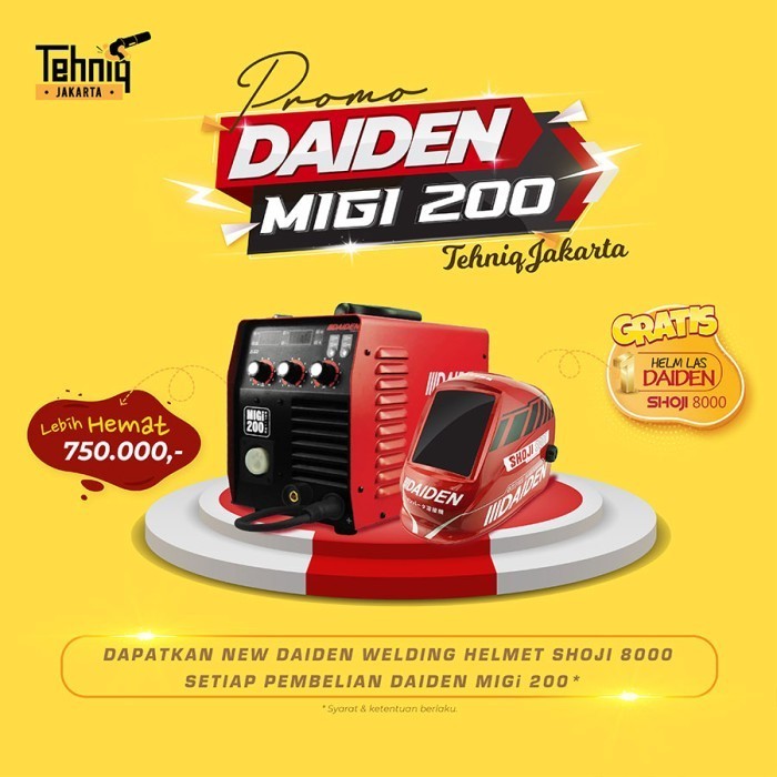 Mesin Las Listrik Daiden Migi 200 / Inverter Welding